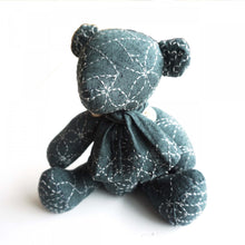 Load image into Gallery viewer, Sashiko Teddy Bear Nep Yarn Dyed Fabric