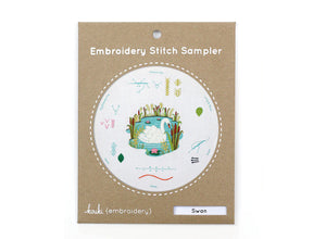 Embroidery Stitch Sampler - Swan