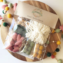 Load image into Gallery viewer, Felt Ball and Wood Bead Garland Craft Kit - Blush Forest