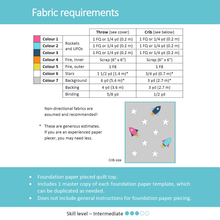Load image into Gallery viewer, Star Cruisers Quilt Pattern and FPP Templates Bundle