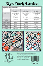 Load image into Gallery viewer, New York Lattice Quilt Pattern