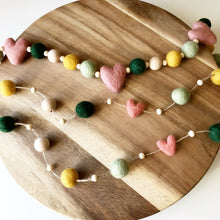 Load image into Gallery viewer, Felt Ball and Wood Bead Garland Craft Kit - Blush Forest