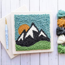Load image into Gallery viewer, Mountain Scene Punch Needle DIY Kit