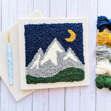 Load image into Gallery viewer, Mountain Scene Punch Needle DIY Kit
