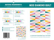 Load image into Gallery viewer, Mod Diamond Quilt Pattern