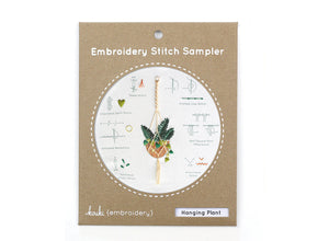 Embroidery Stitch Sampler - Hanging Plant