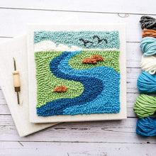 Load image into Gallery viewer, Wandering River Punch Needle DIY Kit