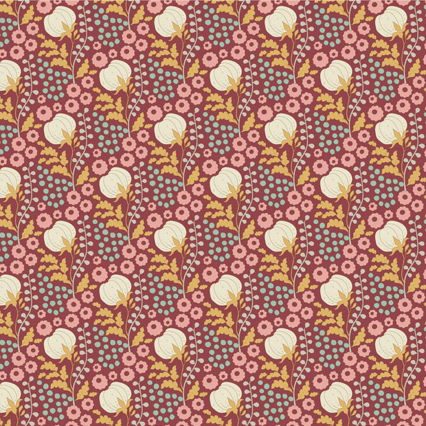 TILDA - Sanctuary - Cottonfield - Maroon