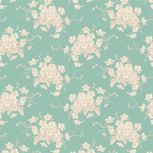 TILDA - Sunday Brunch - White Flower in Teal