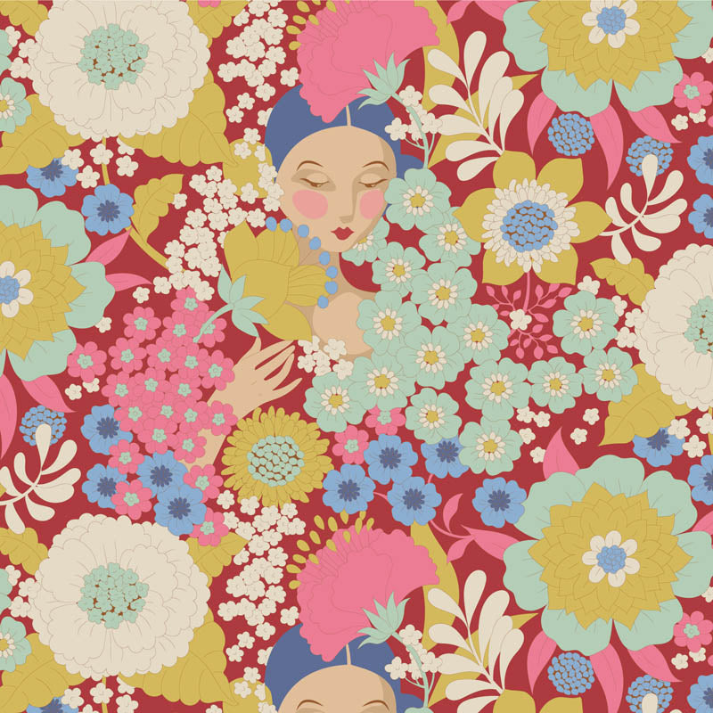 Tilda - Wallflower - Wallflower in Burgundy