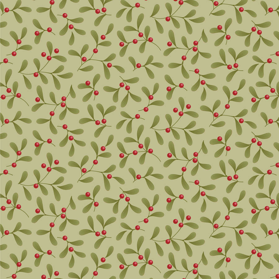 TILDA - Merry Little Christmas - Mistletoe - Pistachio