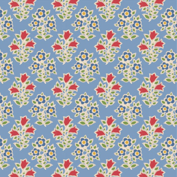 Tilda Jubilee - Farm Flowers - Light Blue