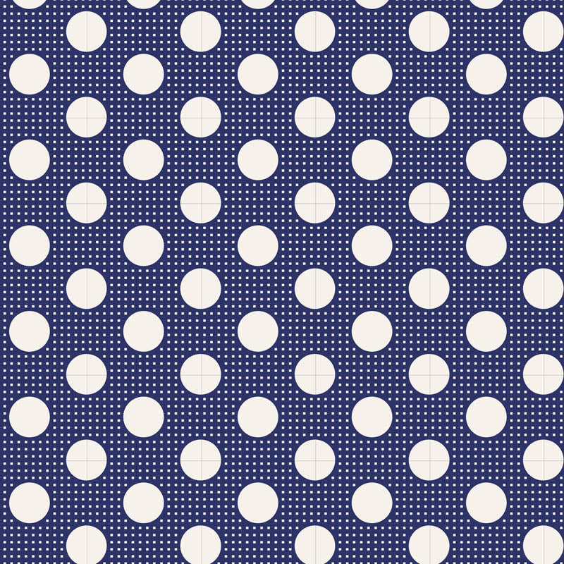 Medium Dots - Night Blue