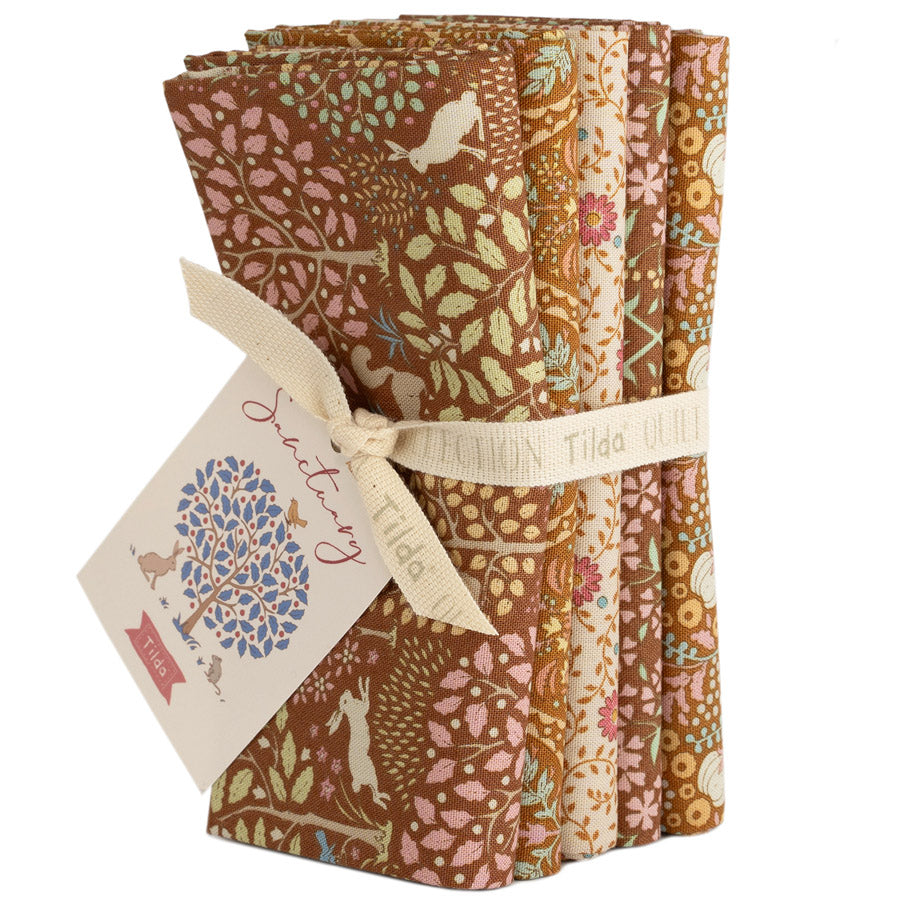 TILDA - Sanctuary - Fat Quarter Bundle - Caramel / Ochre