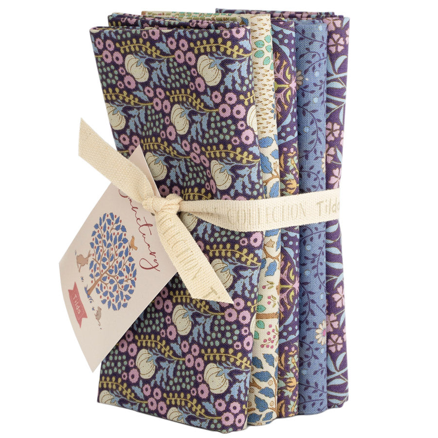 TILDA - Sanctuary - Fat Quarter Bundle - Eggplant / Blue