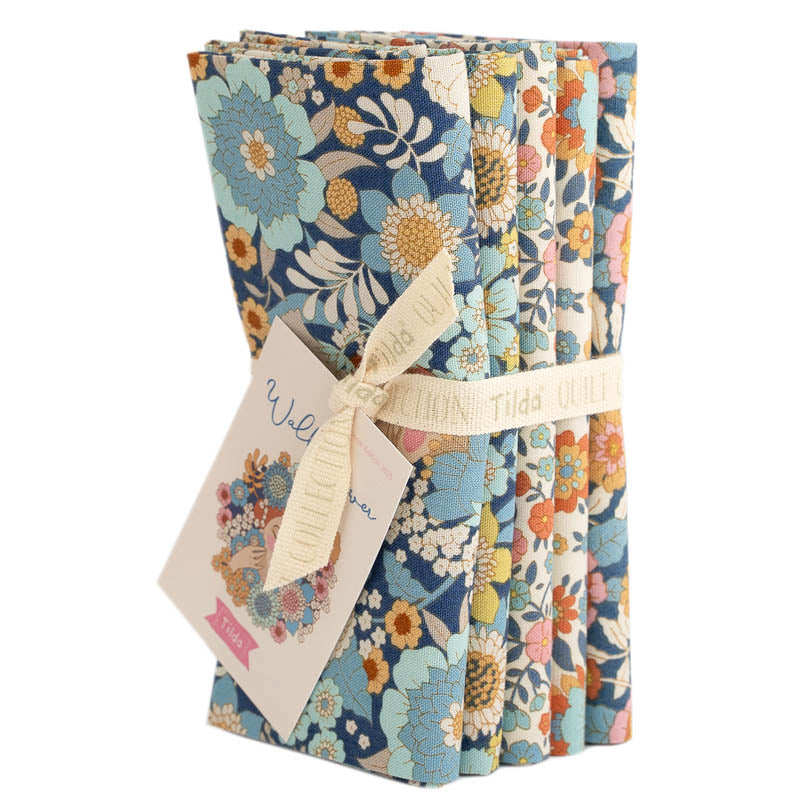 TILDA - Wallflower - Fat Quarter Bundle - Blue