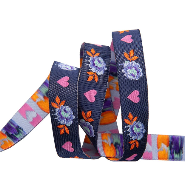 Painted Roses on Navy