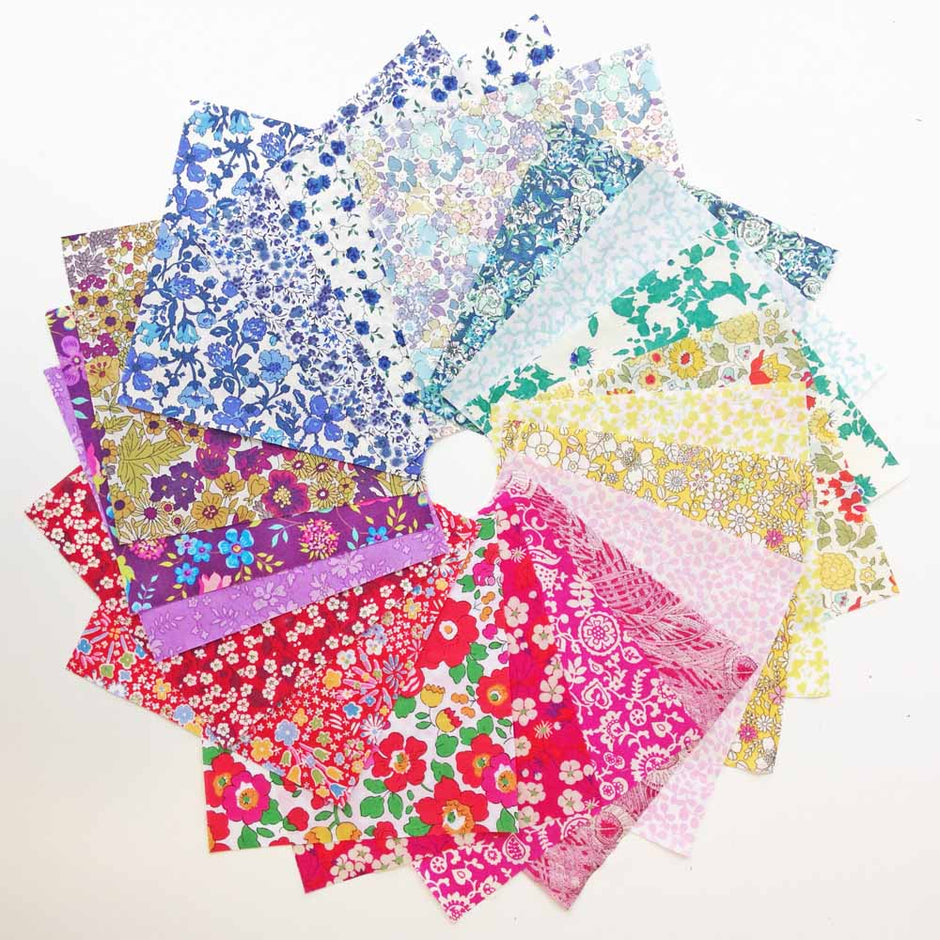 Liberty Tana Lawn Mixed Colours 2.5" Squares - 36 pieces