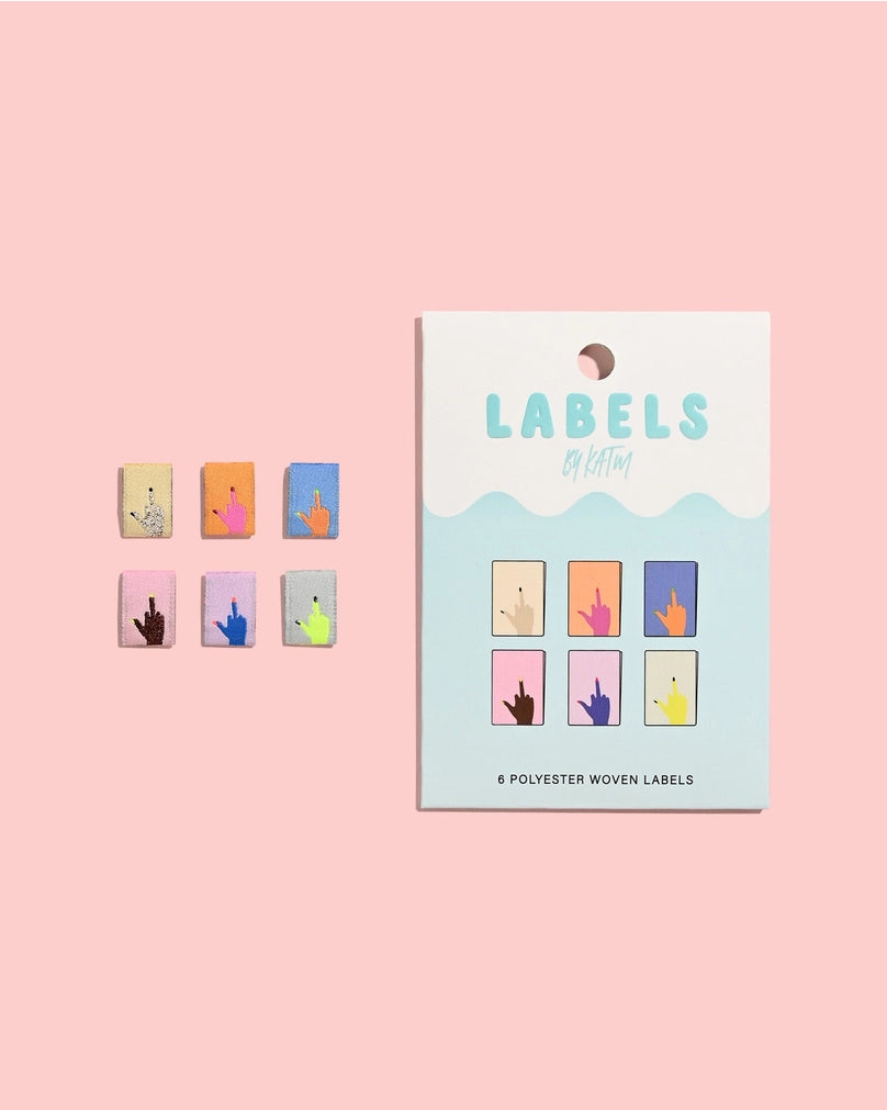 Middle Finger Mini Hands Labels