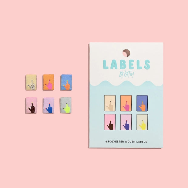 Middle Finger Mini Hands Labels
