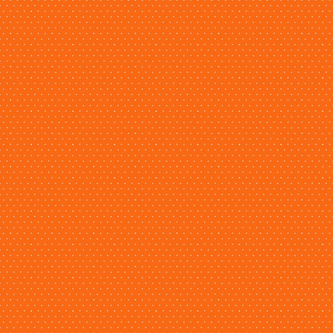 Joyful June - Ditsy Hearts in Orange