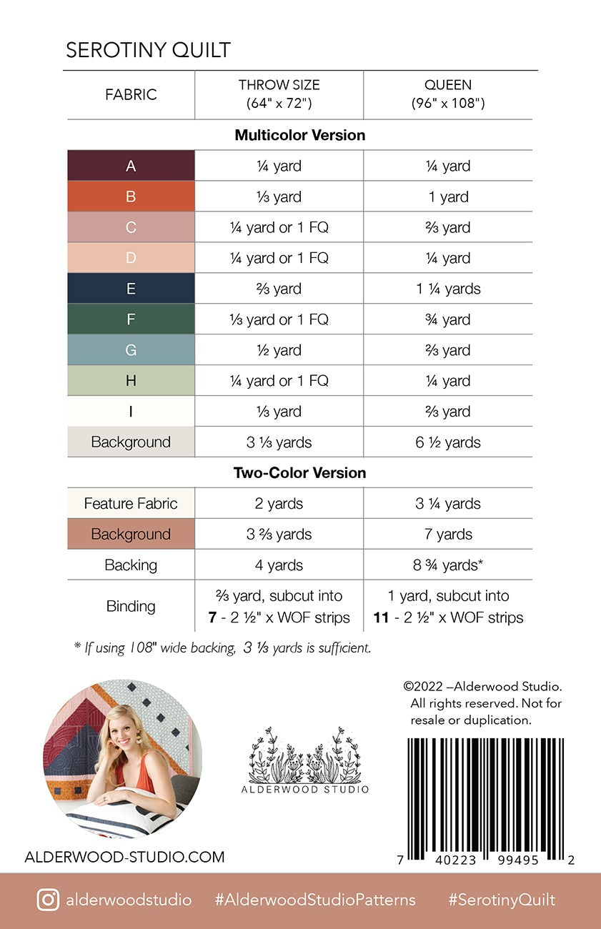 Serotiny Quilt Pattern