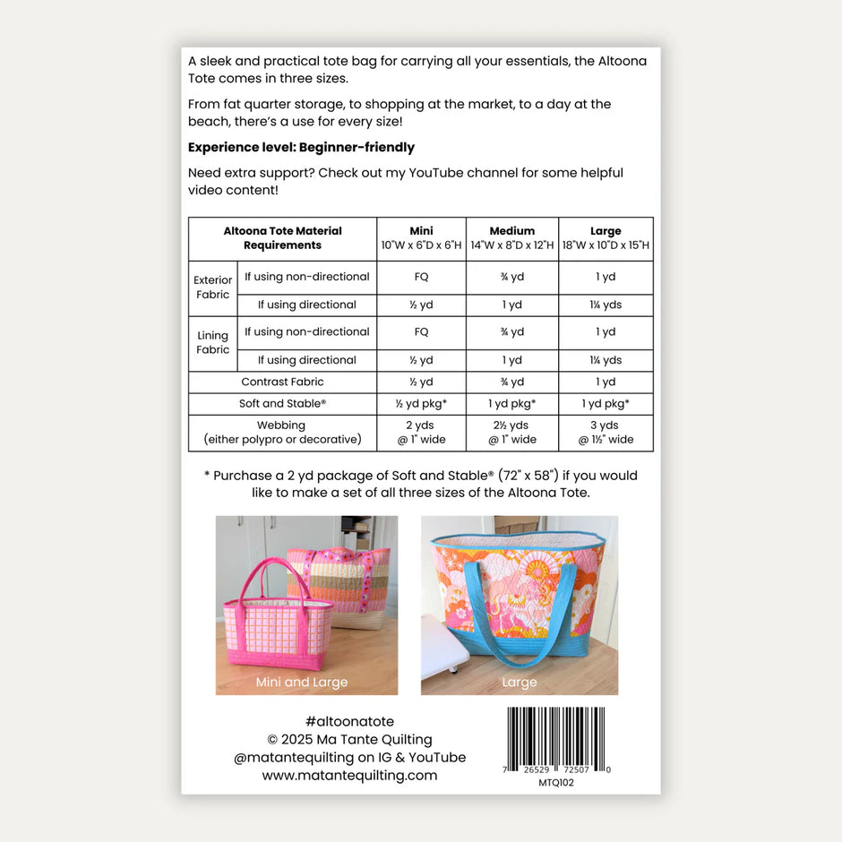 Altoona Tote Pattern