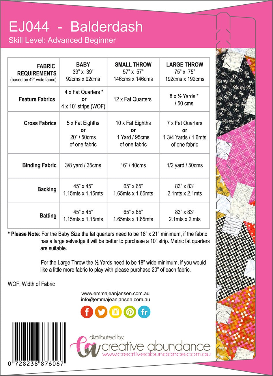 Balderdash Quilt Pattern