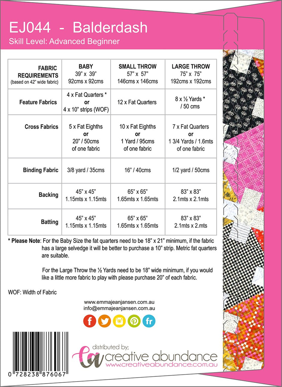 Balderdash Quilt Pattern