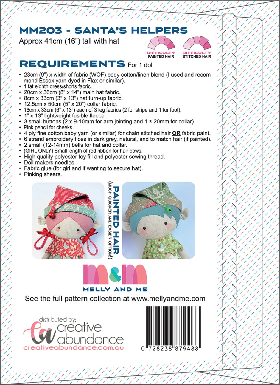 TILDA - Merry Little Christmas - Santa's Helpers Christmas Elf Dolls Kit