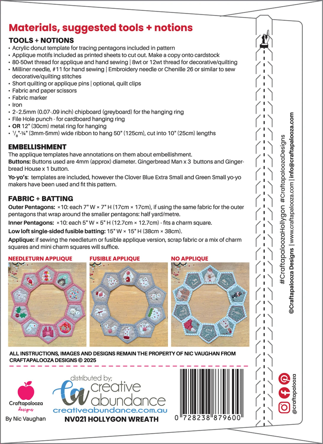 Hollygon Wreath Pattern & Templates