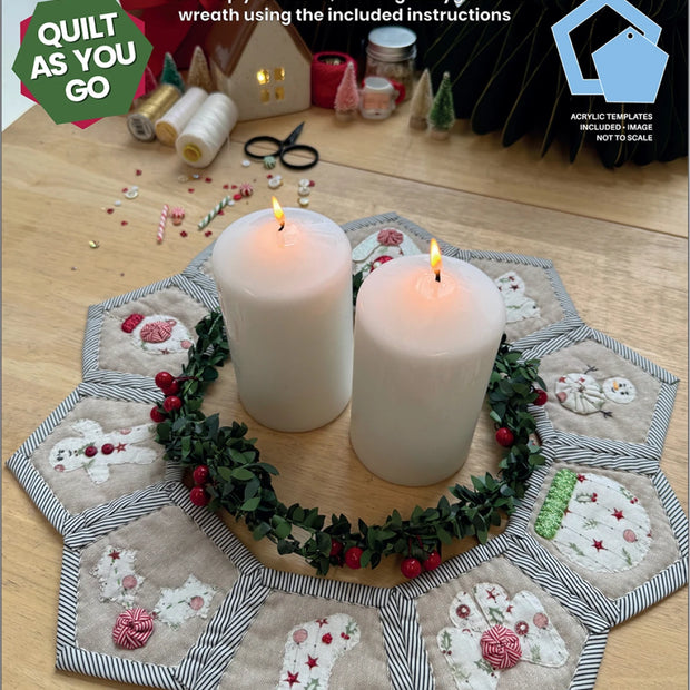 Hollygon Wreath Pattern & Templates