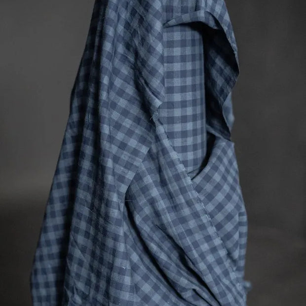 Uniform Blues Organic Cotton / Linen Check