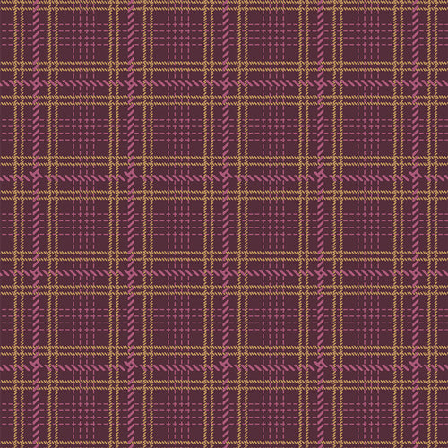 Highlands Flannel - Crosshatch Plaid - Merlot