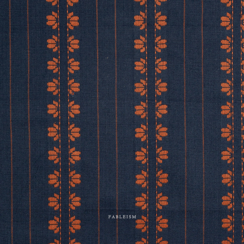 Fine and Dandy - Deco Stripe - Navy Spice