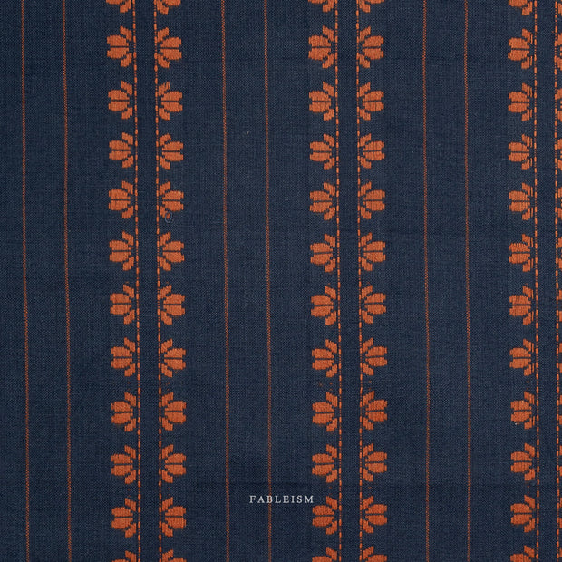 Fine and Dandy - Deco Stripe - Navy Spice
