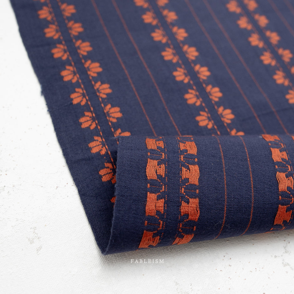 Fine and Dandy - Deco Stripe - Navy Spice