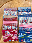 Needle Crafts Village Life Fat Quarter Bundle - Burgundy / Blue