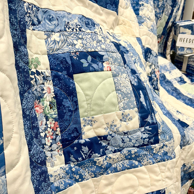 Something Blue Log Cabin Quilt Kit