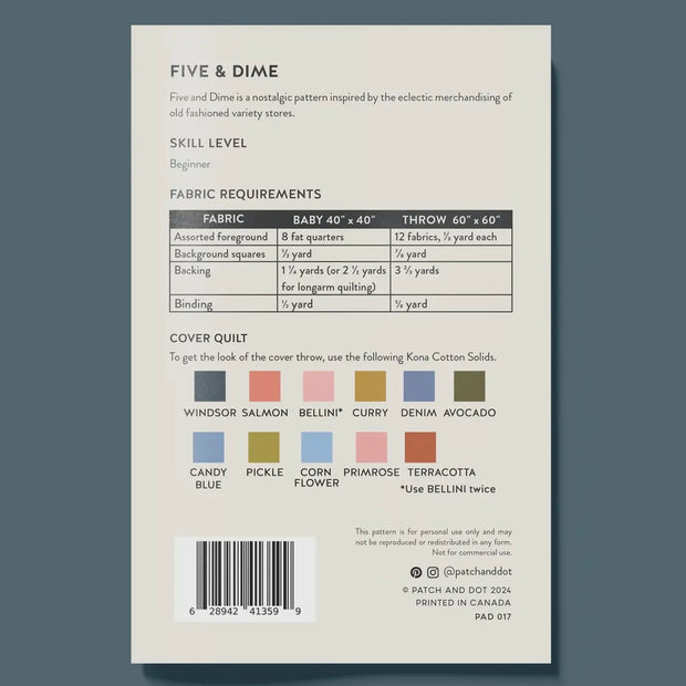 Five and Dime Quilt Pattern