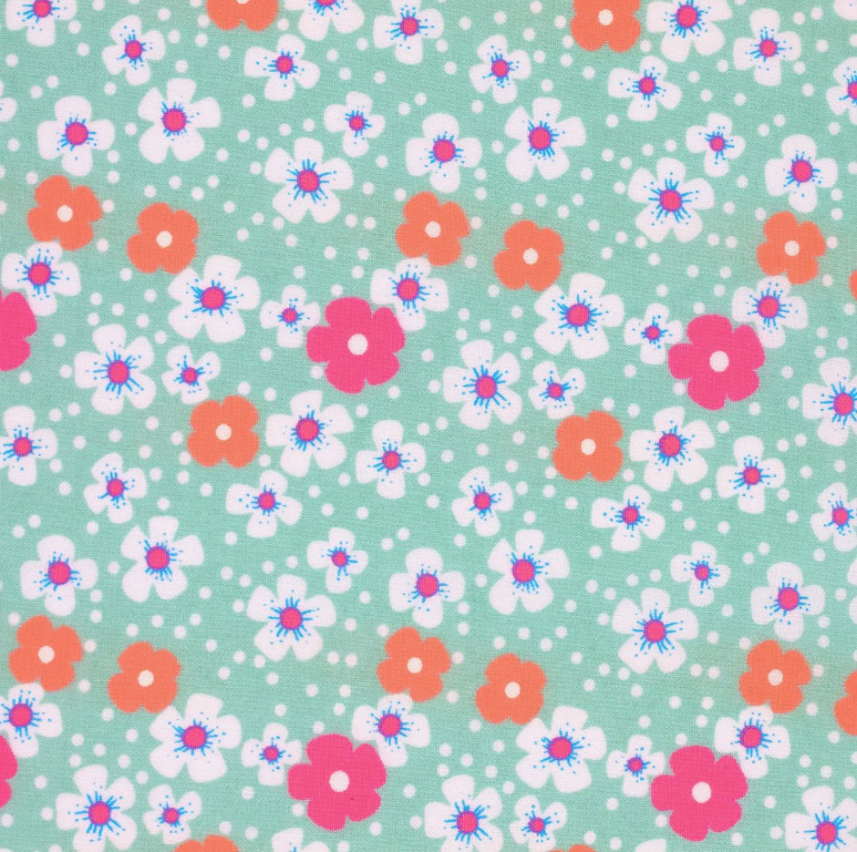 Petit Pan - Island Flowers - Water Green