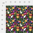 Karina + Kind - Kitty Cat Strawberry Patch Noir - CANVAS - 1 m cut