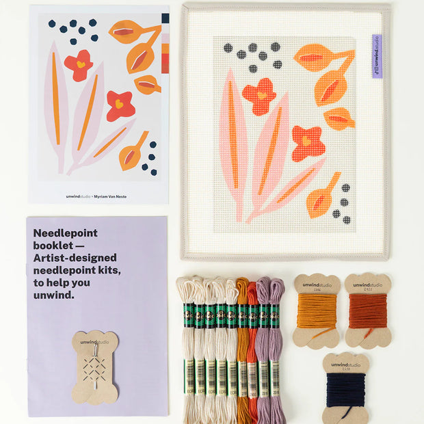 Paper Flowers by Myriam Van Neste Needlepoint Kit