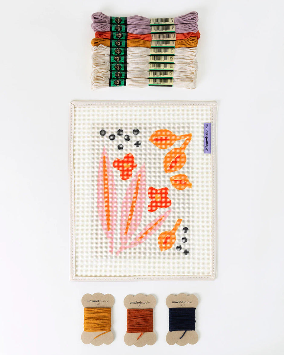 Paper Flowers by Myriam Van Neste Needlepoint Kit