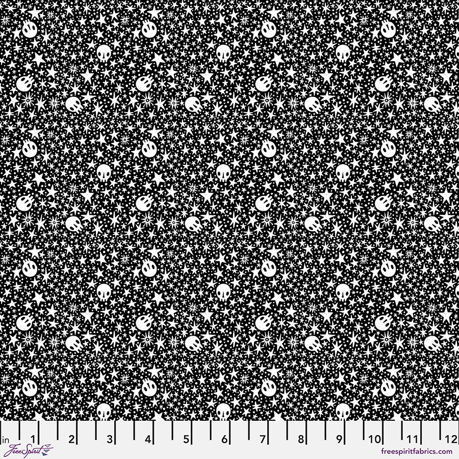 Witchy Ways - Starry Skulls - Black