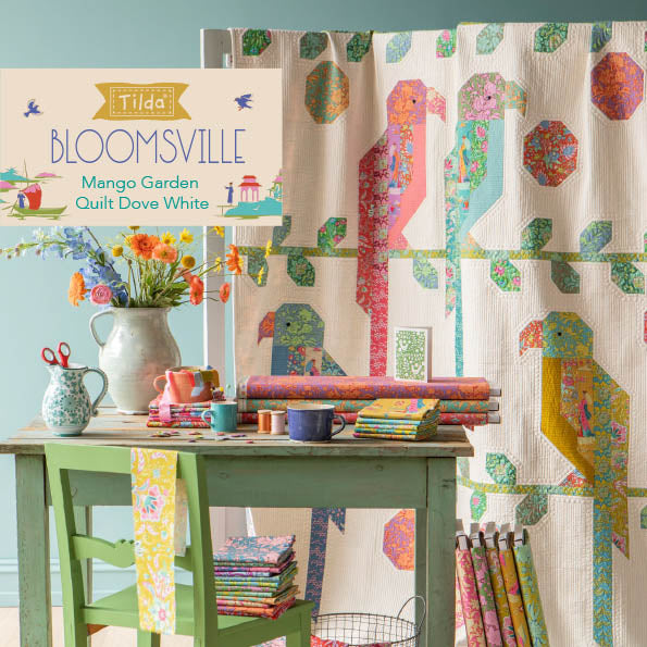 Mango Garden Quilt Kit - Dove White