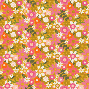 Joyful June - Floral in Ochre - CANVAS