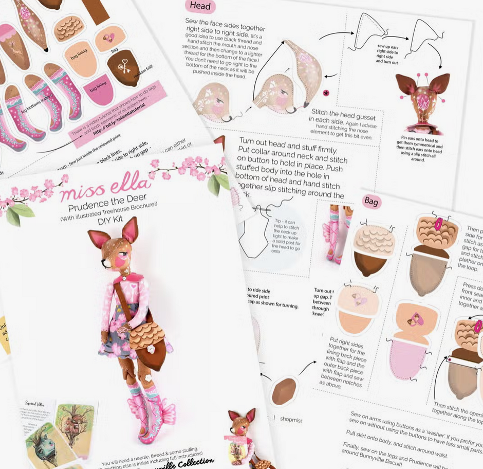 Prudence the Deer DIY Doll Sewing Kit