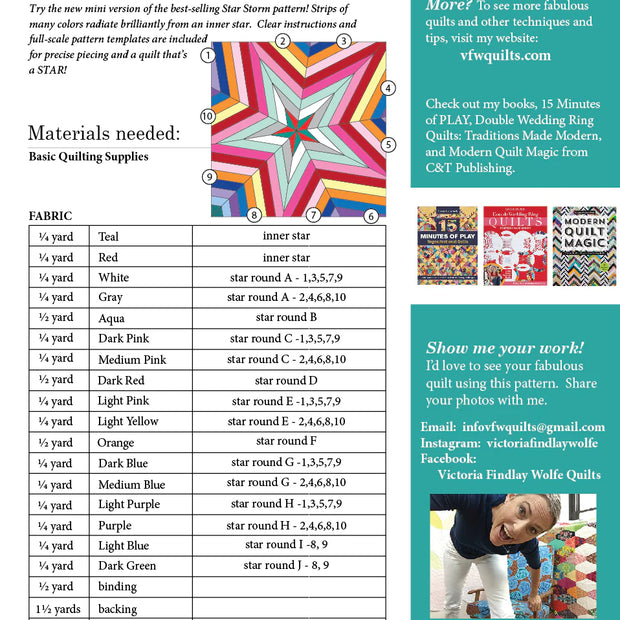 Star Storm Mini Quilt Pattern