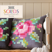 Wild Rose Embroidery Pillow Kit - DARK GRANITE